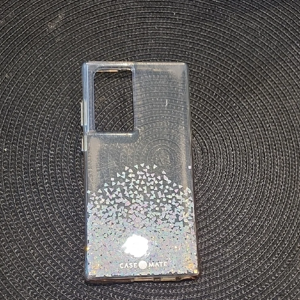 SAMSUNG S 22‎ ULTRA - Case-Mate Silver Glitter Phone Case